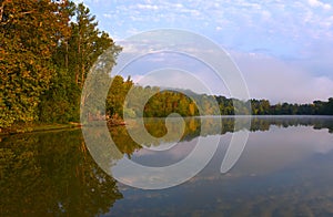 Peaceful Early Morning Sunrise at Watts Lake