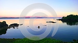 Peaceful evening shoreline at Killybegs, West Ireland