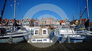Peaceful harbor of Volendam (Netherlands) photo