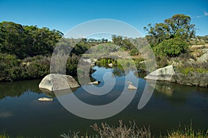 Peaceful headwaters of the Murrumbidgee River at Yaouk NSW photo