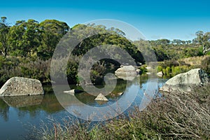 Peaceful headwaters of the Murrumbidgee River at Yaouk NSW