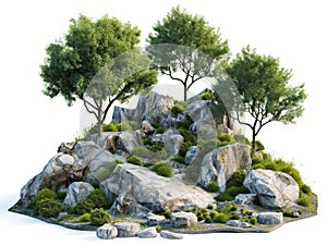 Peaceful Isolated Miniature Landscape