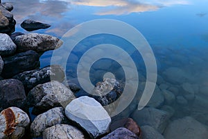 A peaceful lake shore