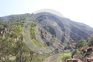 River and mountains in summer in Spain photo