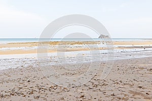 Peaceful low tide beach in the evening at Ko Yao Noi, Phang Nga, Thailand