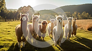 peaceful mammal alpaca farm