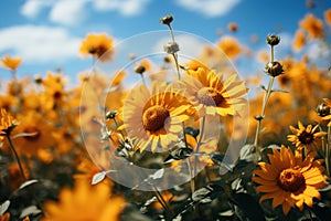 Peaceful moment amidst sunflowers, outdoor session images