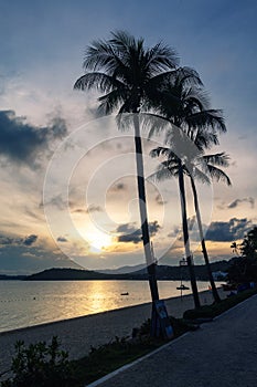 Peaceful morning at Bophut Beach, Koh Samui, Thailand