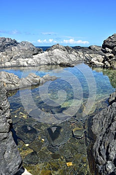 Peaceful Natural Pool Among the Rocks in Aruba