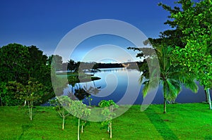 Peaceful night at Lower Seletar Reservoir