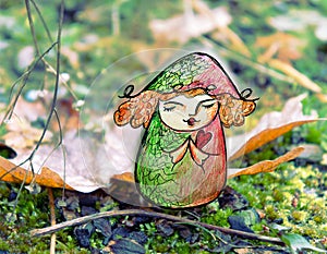 Peaceful Praying Garden Gnome Whimsical Art