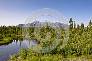 Peaceful river in the Yukon