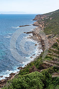Peaceful shoreline of Cape Spartel near Tangier