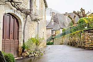 Peaceful streets of carennac, france