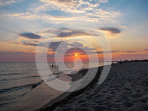 Peaceful sunset on the beach