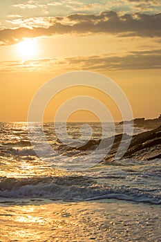 Peaceful sunset on the beach of Punta Comet