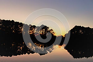 Peaceful sunset in Jutland Creek, MD