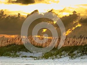 Peaceful sunset on Pensacola Beach, Florida