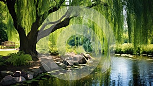 peaceful tree in backyard