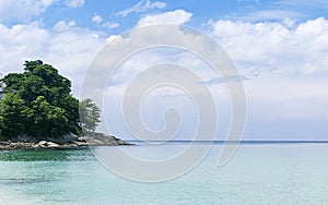 Peaceful troical beach in south of Thailand