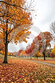 Autumn Trees and Leaves in Fall photo