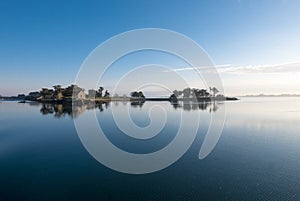 Peaceful view of the Island of Arz in Bay of Morbihan, Brittany photo