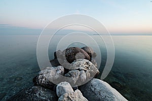 Peaceful water in Garda Lake photo