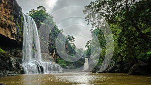 Peaceful Waterfall and clouds