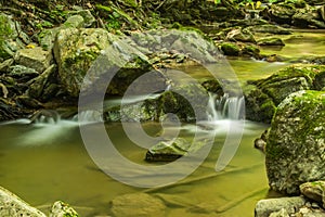 Peaceful Waterfall in the Forest