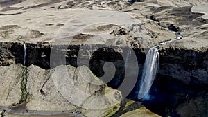 Peaceful waterfalls in Iceland