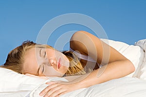 Peaceful woman sleeping