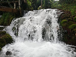Peacefull nature waterfall show photo