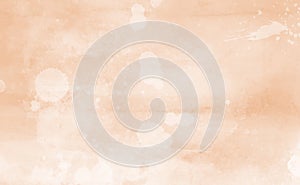 Peach abstract watercolor texture background. Vector beige watercolour pattern