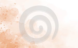 Peach abstract watercolor texture background. Vector beige watercolour pattern