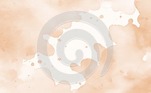 Peach abstract watercolor texture background. Vector beige watercolour pattern