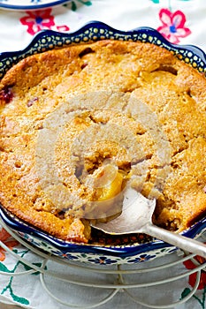 Peach bran cobbler . style vintage