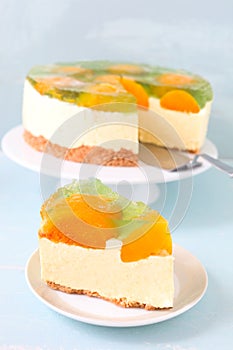 Peach cheese cake