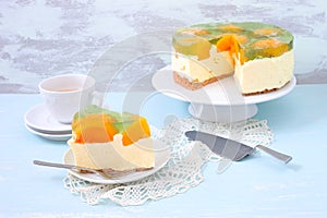 Peach cheese cake