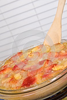 Peach Cobbler Dessert Dish