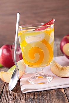 Peach cocktail, dessert