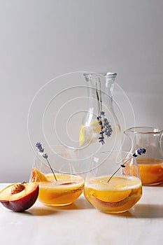 Peach cocktail lemonade