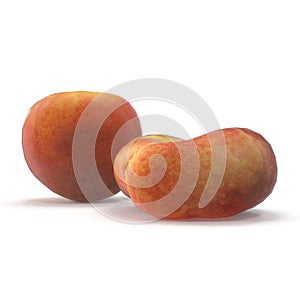 Peach Collection Isolated on White Background 3D Illustration