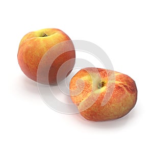 Peach Collection Isolated on White Background 3D Illustration