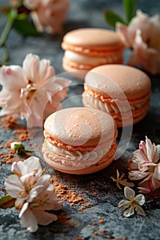 Peach color macaron