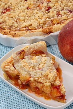 Peach fruit pie