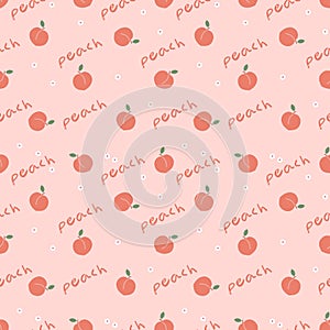 Peach fruit seamless