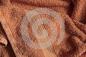 Peach fuzz bath towel pattern as background