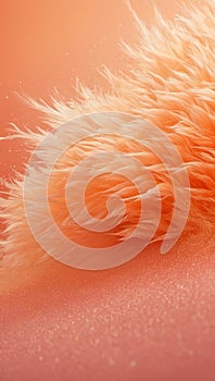 Peach fuzz color abstract furry texture