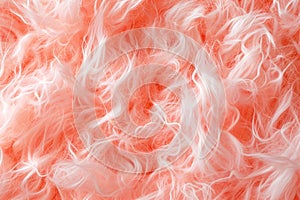 Peach fuzz color fluffy fur background