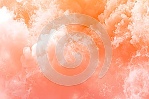 Peach fuzz color smoke background